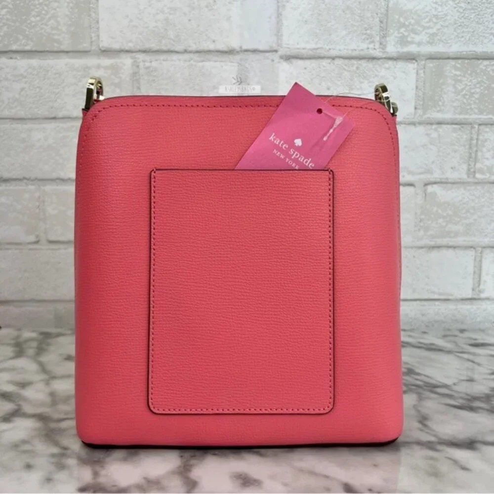 Kate Spade Darcy Bucket Bag & Small Zip Card Case Wallet In Peach Nectar Pink - Picture 5 of 15